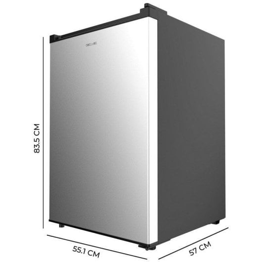 Frigorífico Mini Cecotec Bolero CoolMarket TT 133 L Defrost 83,5cm 133L E Inox Porta Reversível Luz LED