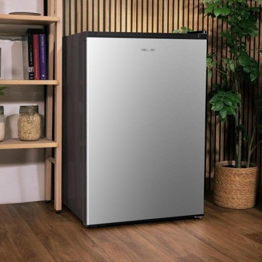 Frigorífico Mini Cecotec Bolero CoolMarket TT 133 L Defrost 83,5cm 133L E Inox Porta Reversível Luz LED