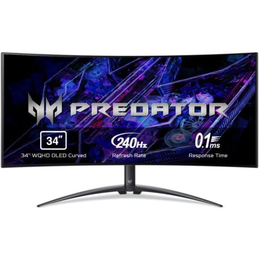 Acer Predator X34 X bmiiphuzx 34" OLED UltraWide QHD 24Hz FreeSync Premium Pro Curved