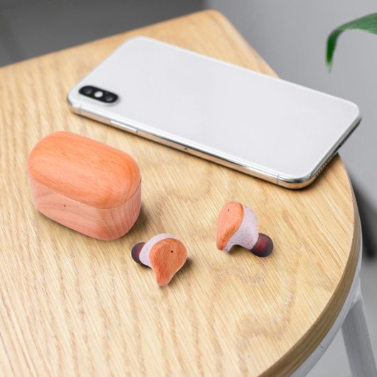 Prixton Earbuds Eco TWS163 Wood Bluetooth-Kopfhörer Buchenholz