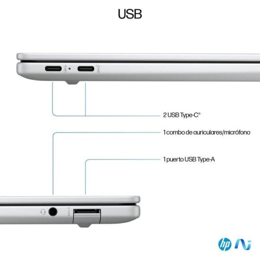Laptop HP OmniBook X 14-fe1000ns 14" Snapdragon X Plus 16GB 512GB SSD Adreno Windows 11