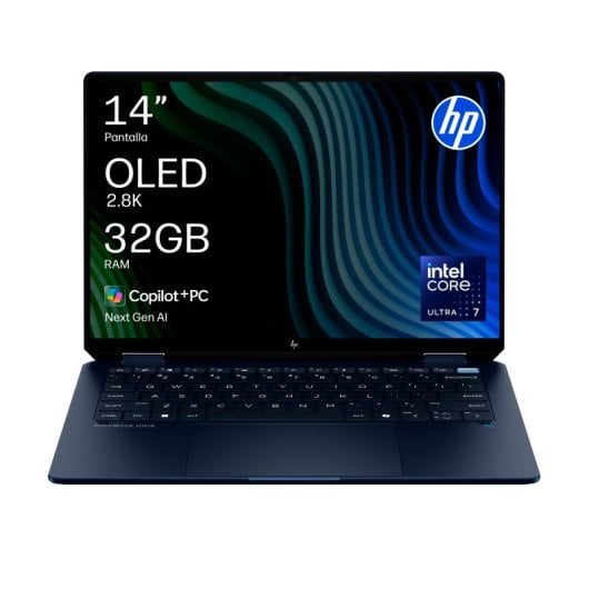 Portátil HP OmniBook Ultra Flip 14-fh0001ns OLED 14" Intel Evo Core Ultra 7 258V/32GB/1TB SSD Táctil
