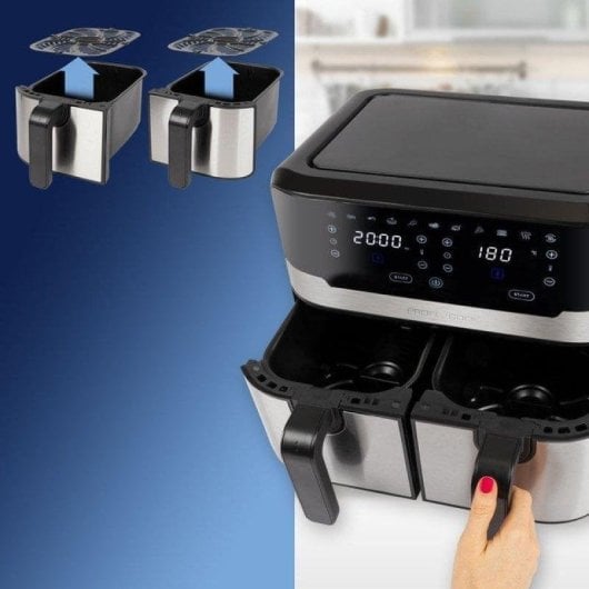 Freidora de aire ProfiCook FR 1242 XXL 9L 2400W doble cesta LED