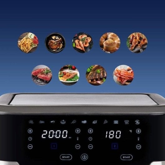 Freidora de aire ProfiCook FR 1242 XXL 9L 2400W doble cesta LED