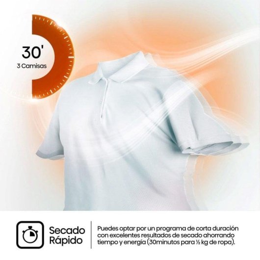 Secadora de bomba de calor Hisense DHQE800BW2 8kg Classe D AutoDry Allergy Care