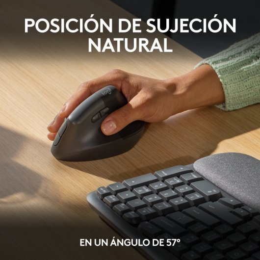 Logitech Pack Wave Keys Tastiera Bluetooth ergonomica + Mouse wireless verticale Logitech Lift