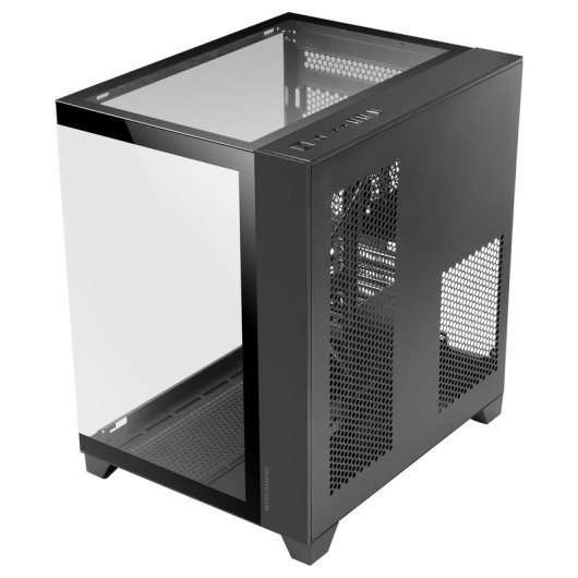 Mars Gaming MC-3CM Caixa Micro-ATX com Vidro Temperado Triplo e Duas Câmaras Preta