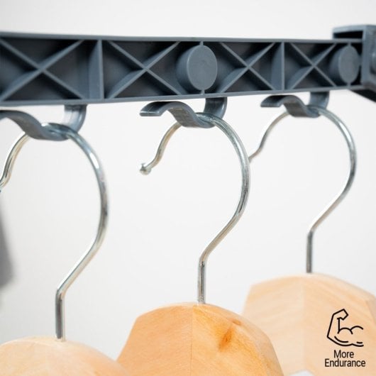 Corde à linge pliante verticale avec roulettes InnovaGoods Dolver 24 barres