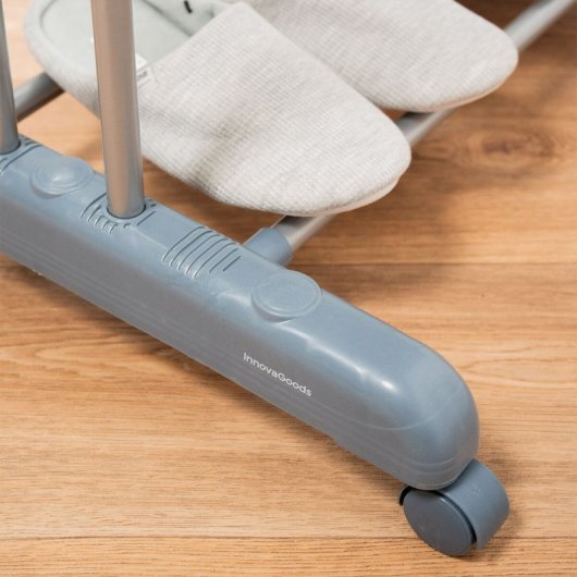 Corde à linge pliante verticale avec roulettes InnovaGoods Dolver 24 barres