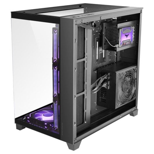 Mars Gaming Mc-3c Caja Atx Vista 3d Triple Cristal Templado Diseño Doble Cámara Lateral  Negro
