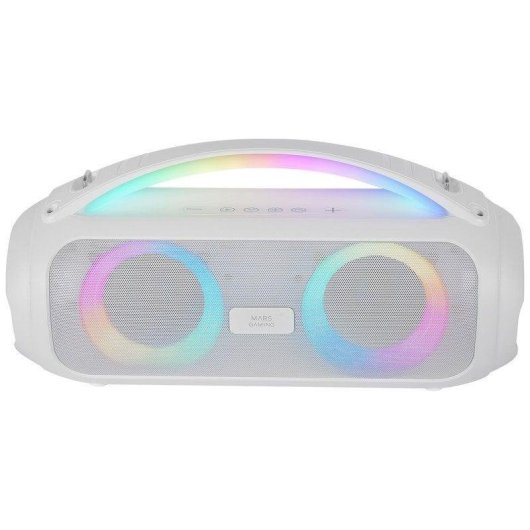 Mars Gaming MS-Pulse Altavoz Portátil Bluetooth 5.3 RGB 50W Blanco