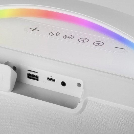 Mars Gaming MS-Pulse Altavoz Portátil Bluetooth 5.3 RGB 50W Blanco