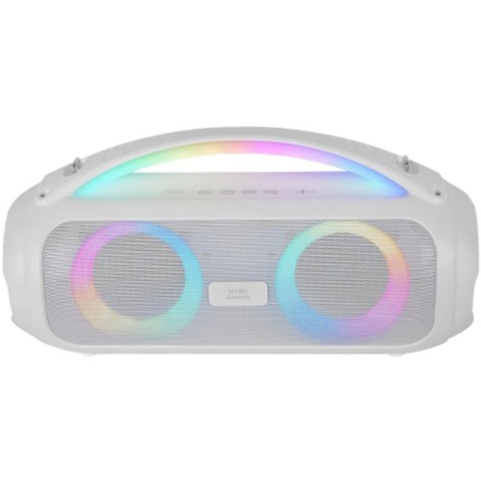 Mars Gaming MS-Pulse Altavoz Portátil Bluetooth 5.3 RGB 50W Blanco