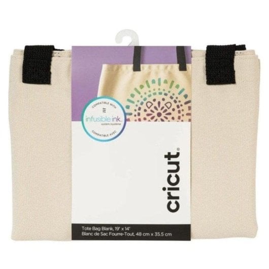 Bolsa Tote Cricut Infusible Ink L M36 Branco alças longas superfície mate