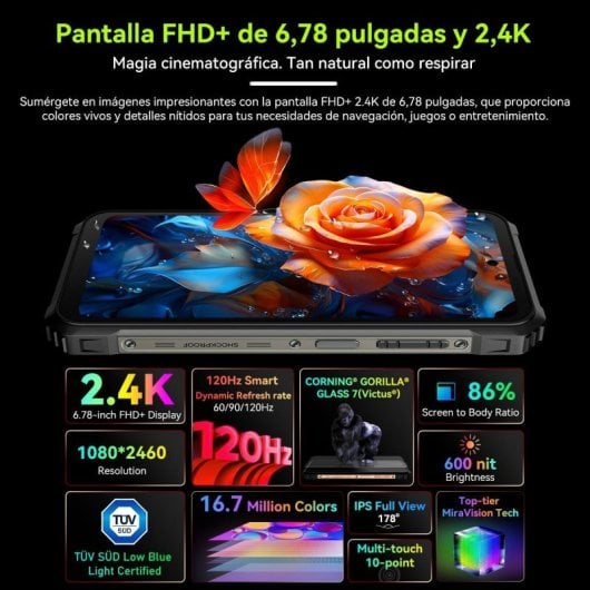 Blackview BL9000 5G 12/512GB Negro y Plata Libre + Funda Protectora