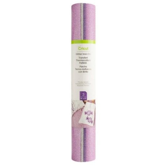 Vinile termoadesivo Cricut Princesa Glitter 3 fogli 305x305 mm Lavanda Bianco