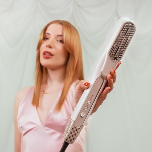 Cecotec Ritualcare Air Lisse 2 em 1 Alisador de Cabelo com Ar 2 Cabeças 1000W Champanhe