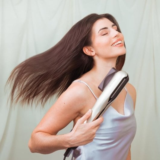 Cecotec Ritualcare Air Lisse 2 em 1 Alisador de Cabelo com Ar 2 Cabeças 1000W Champanhe