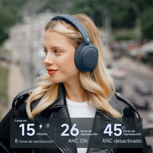 Edifier V80 Hybrid Bluetooth-Kopfhörer mit aktiver Geräuschunterdrückung, Marineblau