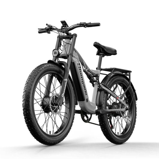 Shengmilo S600-12 Bicicleta Eléctrica Para Adultos 48V 17.5Ah con Neumático Ancho 2000W 45km/h Gris