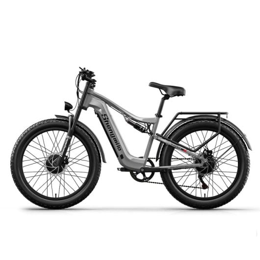 Shengmilo S600-12 Bicicleta Eléctrica Para Adultos 48V 17.5Ah con Neumático Ancho 2000W 45km/h Gris