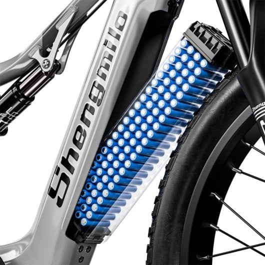 Shengmilo S600-12 Bicicleta Eléctrica Para Adultos 48V 17.5Ah con Neumático Ancho 2000W 45km/h Gris