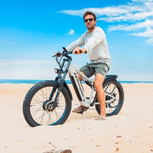Shengmilo S600-12 Bicicleta Eléctrica Para Adultos 48V 17.5Ah con Neumático Ancho 2000W 45km/h Gris