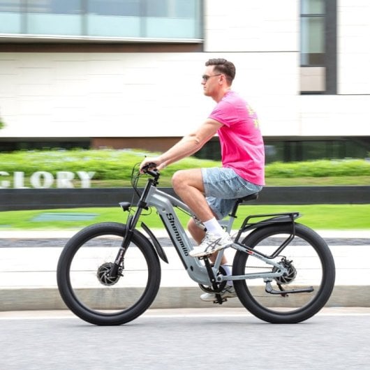 Shengmilo S600-12 Bicicleta Eléctrica Para Adultos 48V 17.5Ah con Neumático Ancho 2000W 45km/h Gris