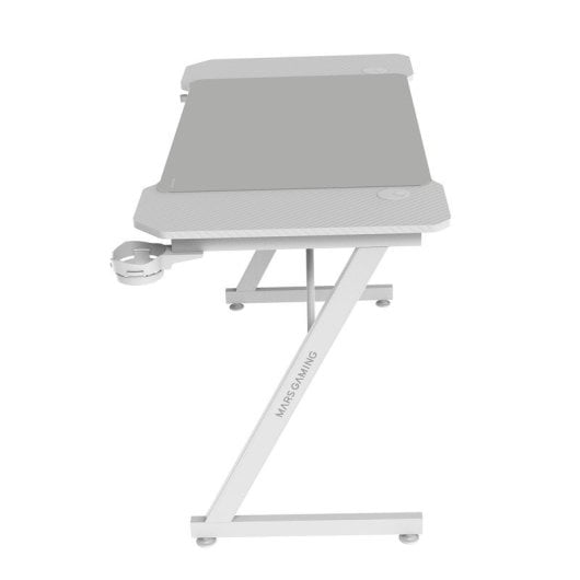 Mars Gaming MGD-X120 Mesa Ergonómica com Tapete XXL e Suportes para Headset e Bebidas 120x60cm Branca