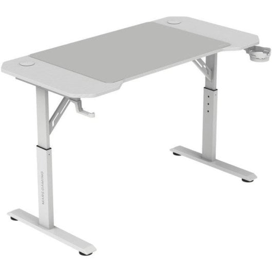 Mars Gaming MGD-ERGO120 höhenverstellbarer Tisch, 3 Positionen, ergonomische Matte, 120 x 60 cm, Weiß