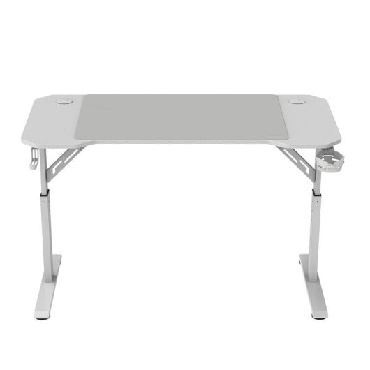 Mars Gaming MGD-ERGO120 höhenverstellbarer Tisch, 3 Positionen, ergonomische Matte, 120 x 60 cm, Weiß