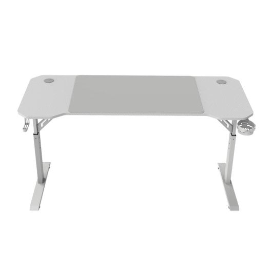 Mars Gaming MGD-ERGO140 Table réglable en hauteur 3 positions tapis ergonomique 140x60cm blanc