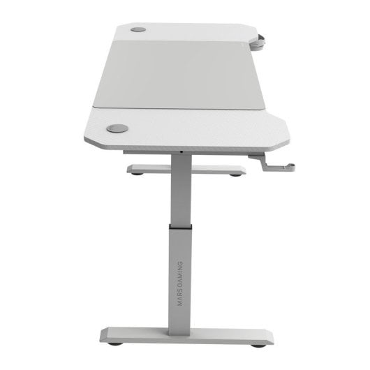 Mars Gaming MGD-ERGO140 Table réglable en hauteur 3 positions tapis ergonomique 140x60cm blanc