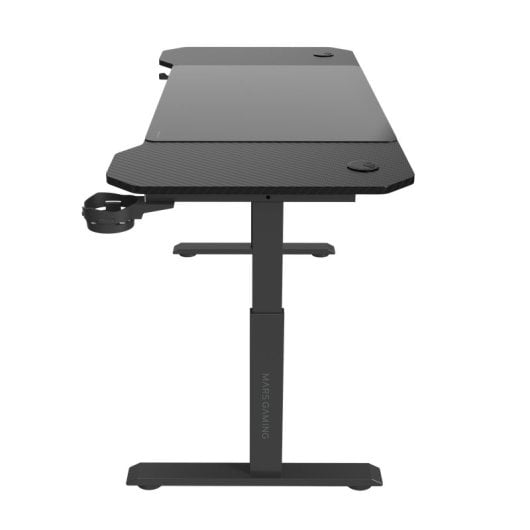 Mars Gaming MGD-ERGO140 Tavolo regolabile in altezza 3 posizioni ergonomiche Tappetino per mouse 140x60 cm Nero