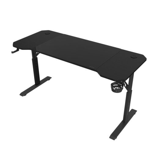 Mars Gaming MGD-ERGO140 Tavolo regolabile in altezza 3 posizioni ergonomiche Tappetino per mouse 140x60 cm Nero