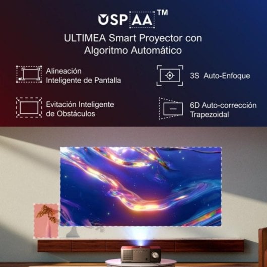 Ultimea Apollo P60 Proyector 1080p Nativo WiFi/Bluetooth 900 ANSI Lúmenes