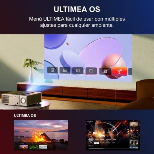 Ultimea Apollo P60 Proyector 1080p Nativo WiFi/Bluetooth 900 ANSI Lúmenes