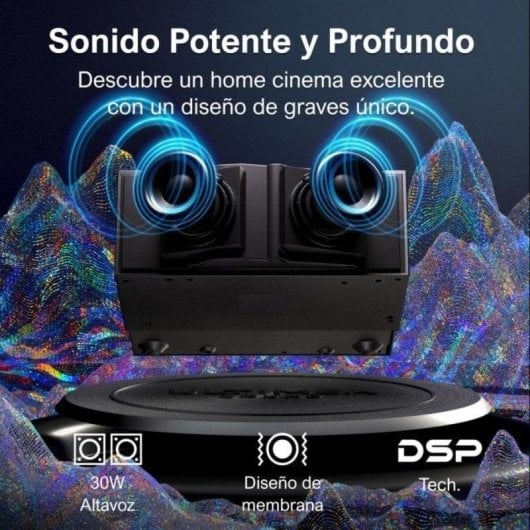 Projetor Ultimea Apollo P60 FullHD 900 Lúmenes 120" LED LCD Smart WiFi Bluetooth