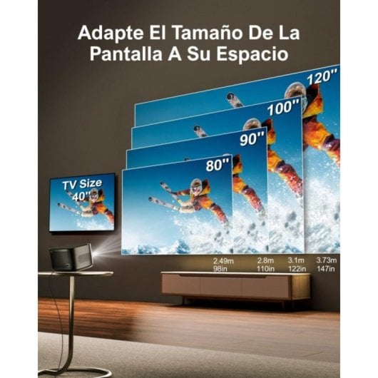 Projetor Ultimea Apollo P50 FullHD 700 Lúmenes 120" LED LCD Smart WiFi Bluetooth Dolby Portátil