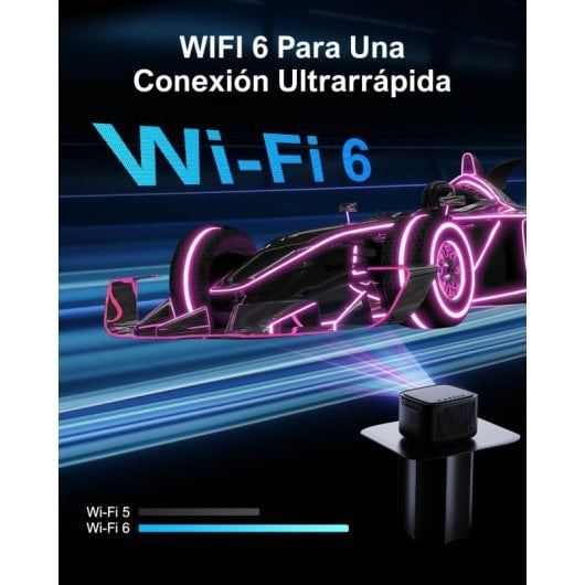 Ultimea Apollo P50 Proyector 1080p Nativo WiFi 6 Bluetooth 5.3 Dolby Audio 700 Ansi Lúmenes