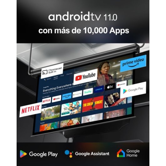 Ultimea Poseidon E40 Proyector Portátil FullHD 1080p Nativo Android TV 11.0 1000 ANSI Lúmenes