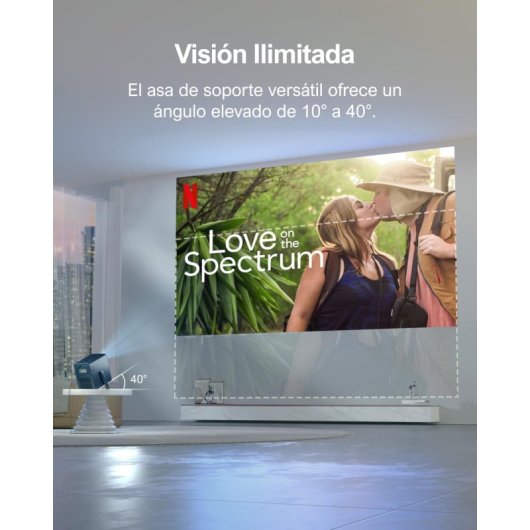 Ultimea Poseidon E40 Proyector Portátil FullHD 1080p Nativo Android TV 11.0 1000 ANSI Lúmenes