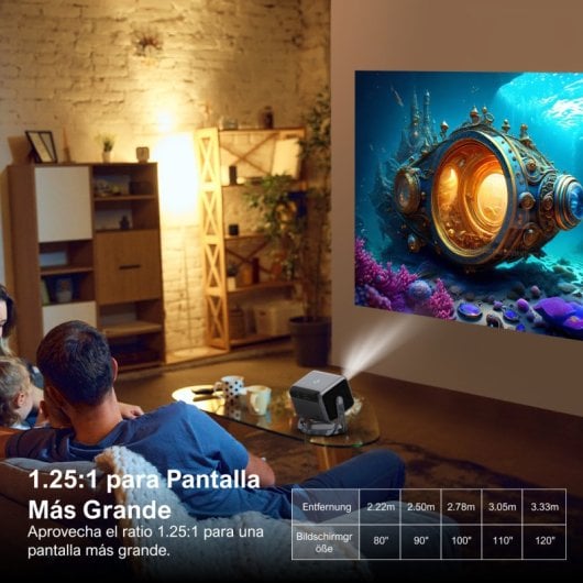 Ultimea Nova C40 4K-Projektor Android TV 11.0-Dekodierung mit Netflix 600 ANSI-Lumen