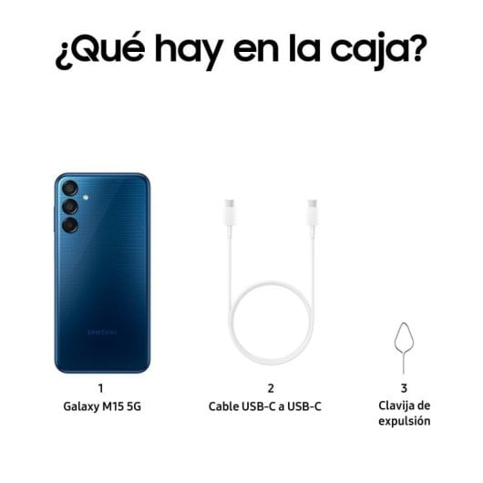 Samsung Galaxy M15 5G 4/128GB Azul Oscuro Libre + Regalo Galaxy Buds FE