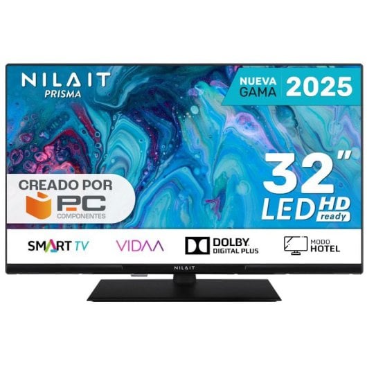 Nilait Prisma 32HD7004SPC 32" LED Rahmenloser HD Ready Smart TV VIDAA Zentralständer