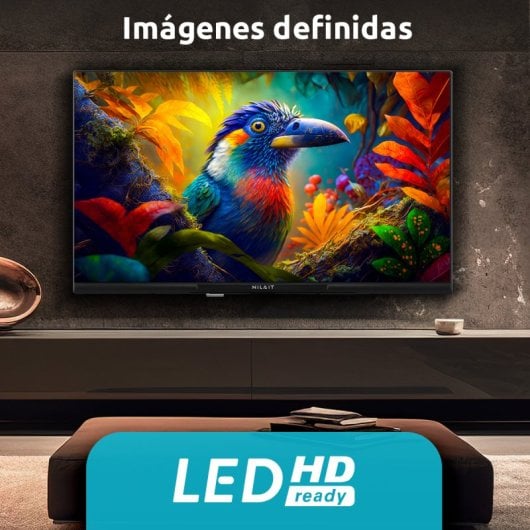 Téléviseur intelligent LED sans cadre HD Ready Nilait Prisma 32HD7004SPC 32" avec support central VIDAA