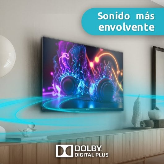Téléviseur intelligent LED sans cadre HD Ready Nilait Prisma 32HD7004SPC 32" avec support central VIDAA