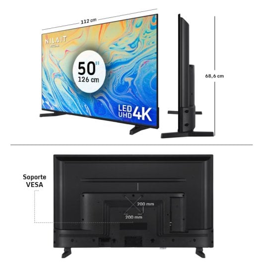 Nilait Prisma 50UD7004S 50" LED UHD 4K Smart TV VIDAA