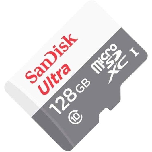 Cartão MicroSD Sandisk Ultra 128GB Class 10 UHS-I U1 100MB/s Cinzento Branco
