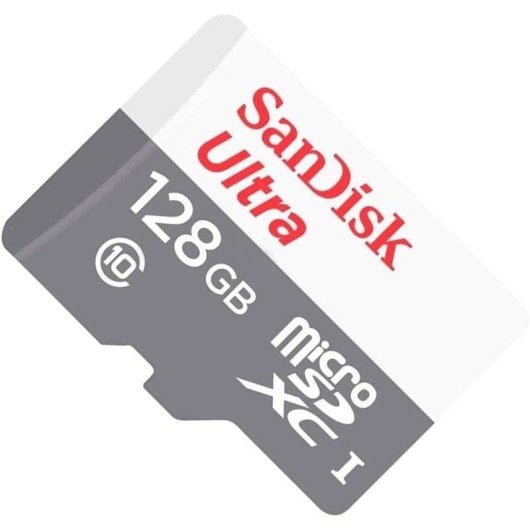 Cartão MicroSD Sandisk Ultra 128GB Class 10 UHS-I U1 100MB/s Cinzento Branco